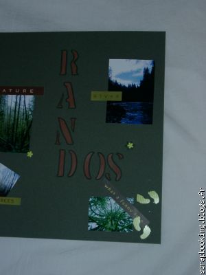 "RANDONS" écrit au pochoir (marqueur vert et crayon rouge)